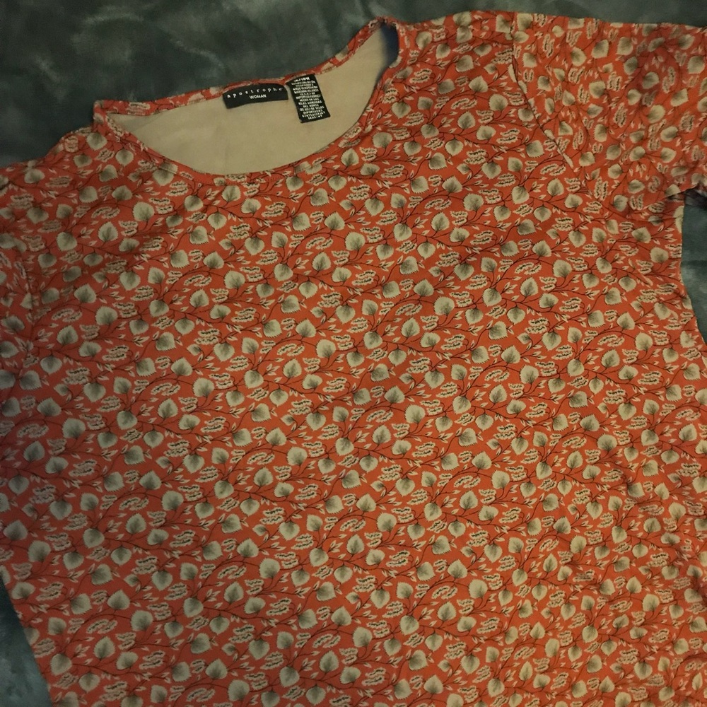 Apostrophe Patterned Top, 16/18W